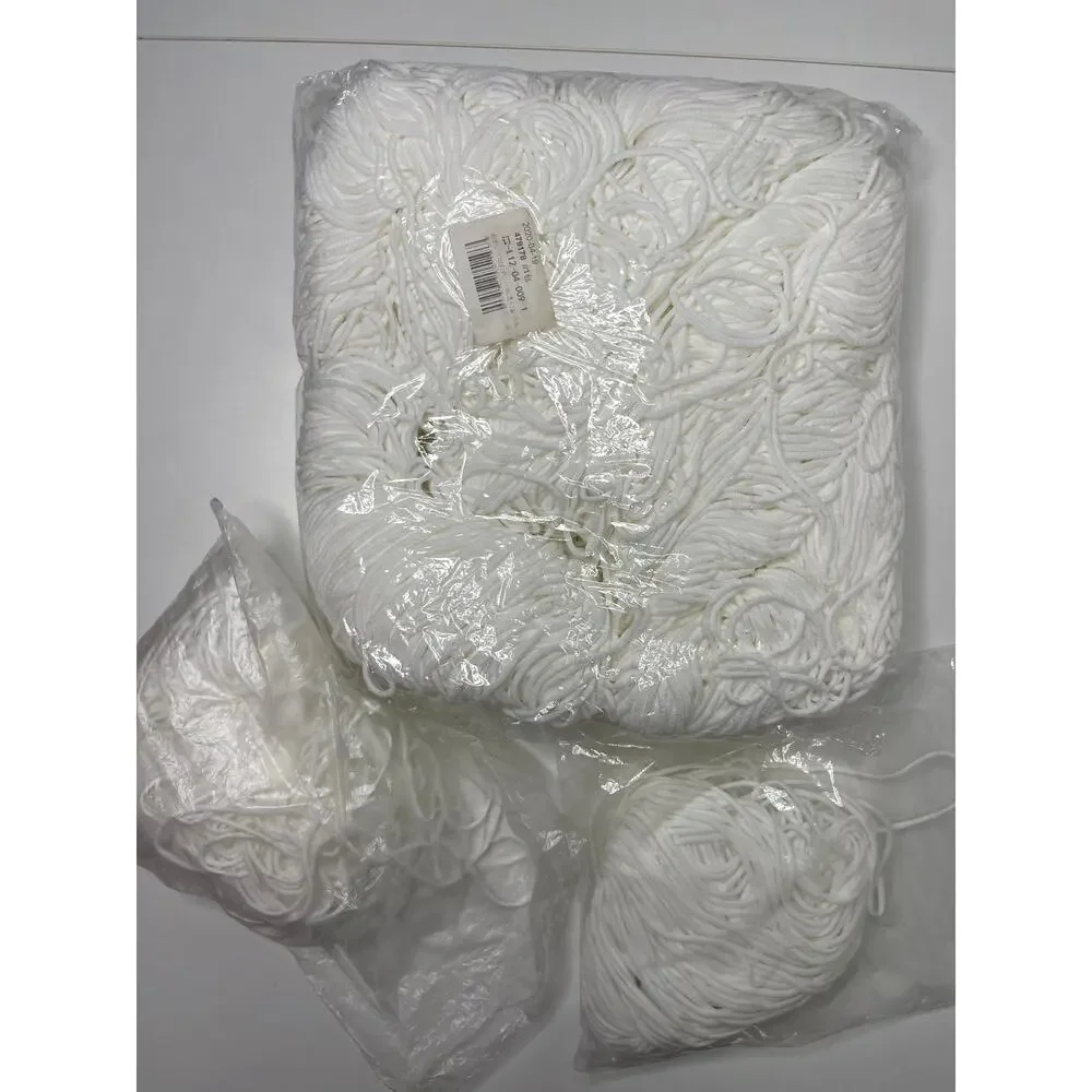 LOT White Elastic Cord String — Mixed Sizes! Sewing Clothing Crafts Masks 1.7lbs